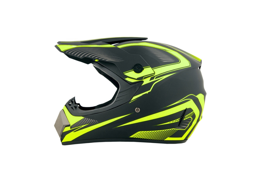 Kask Enduro Cross Štvorkolka Atv Pitbike Bicykel Bmx Kolobežka Čierna Žltá L
