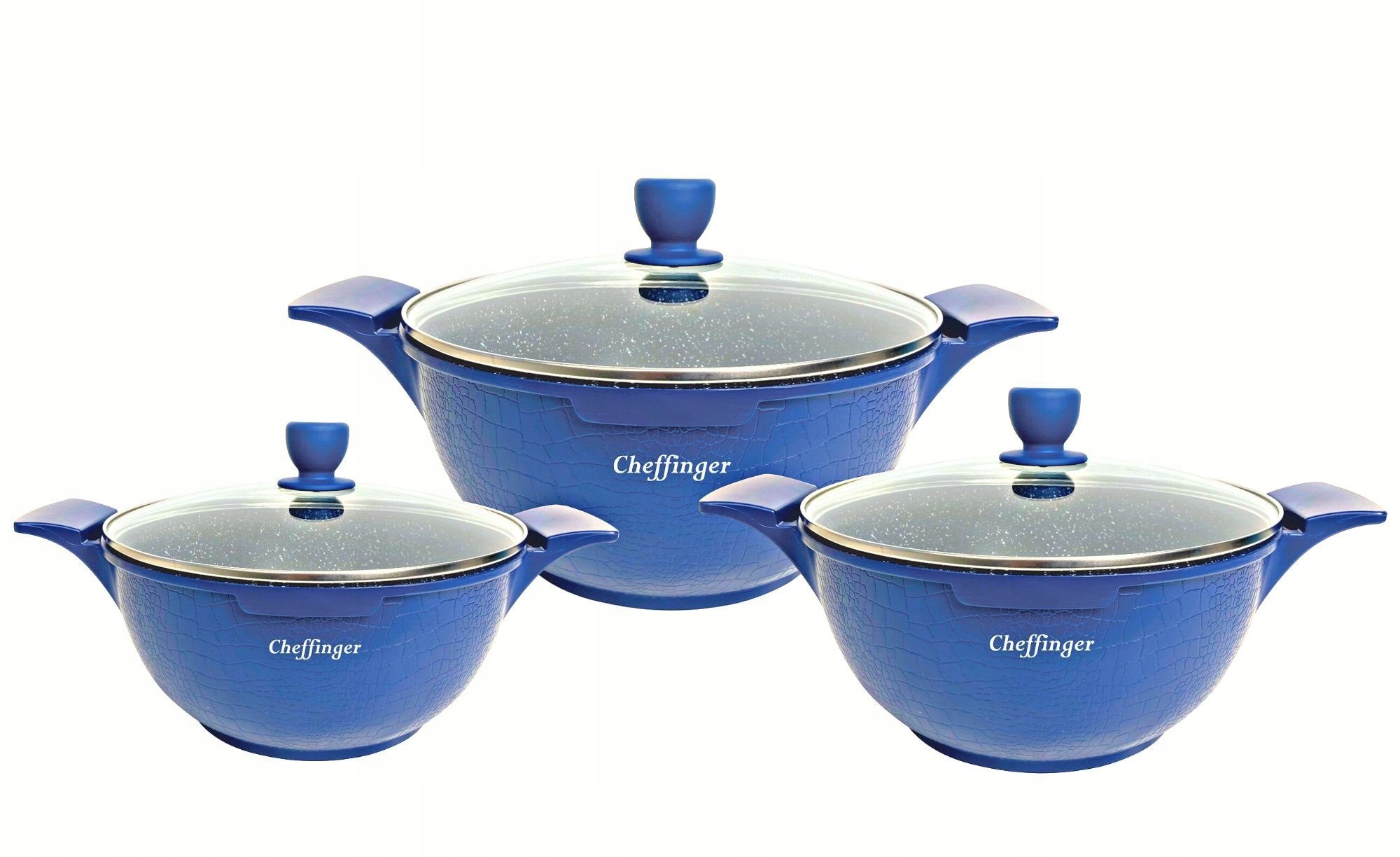 Súprava Hrncov Cheffinger 6 ks 20 24 28 cm Liaty hliník Indukcia