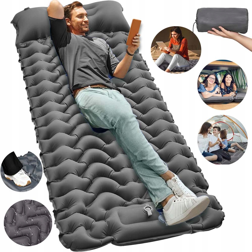Matrace Nafukovací Jednolůžková Sklopná Pumpa Obal 193X68