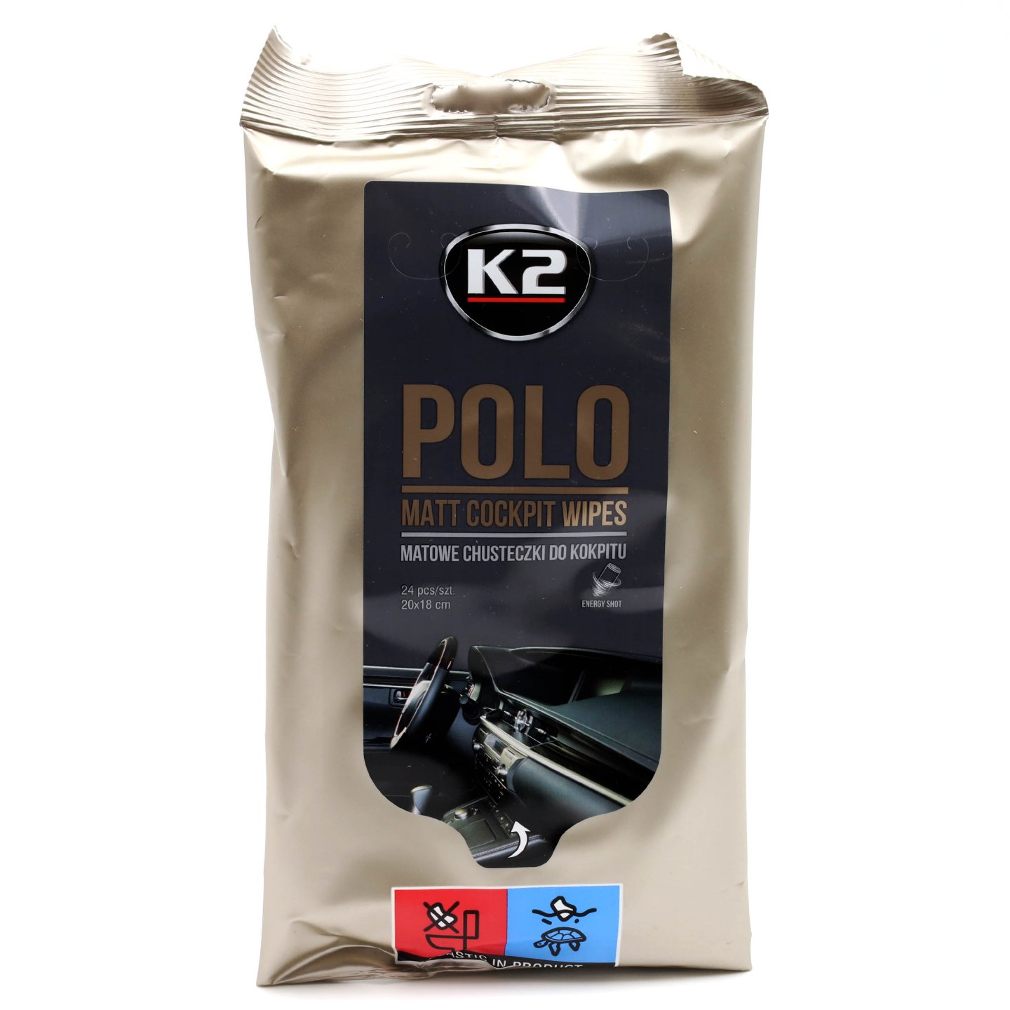 

Ściereczki Matowe do Kokpitu K2 Polo Wipes K425