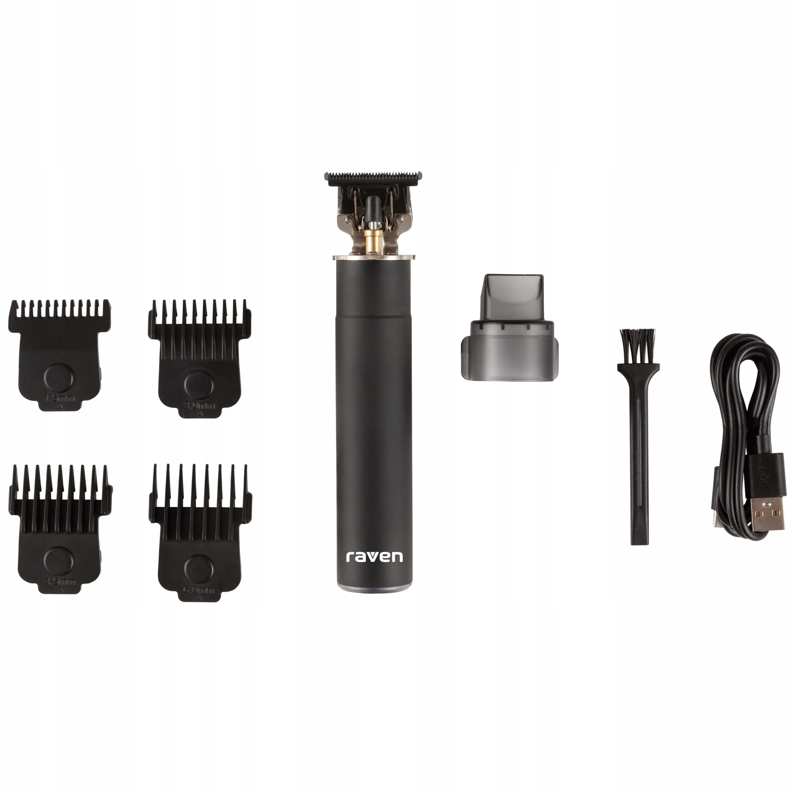 Trymer Raven EST005 4 nasadki magnetyczne 150min IPX6 Usb olejek szczotka