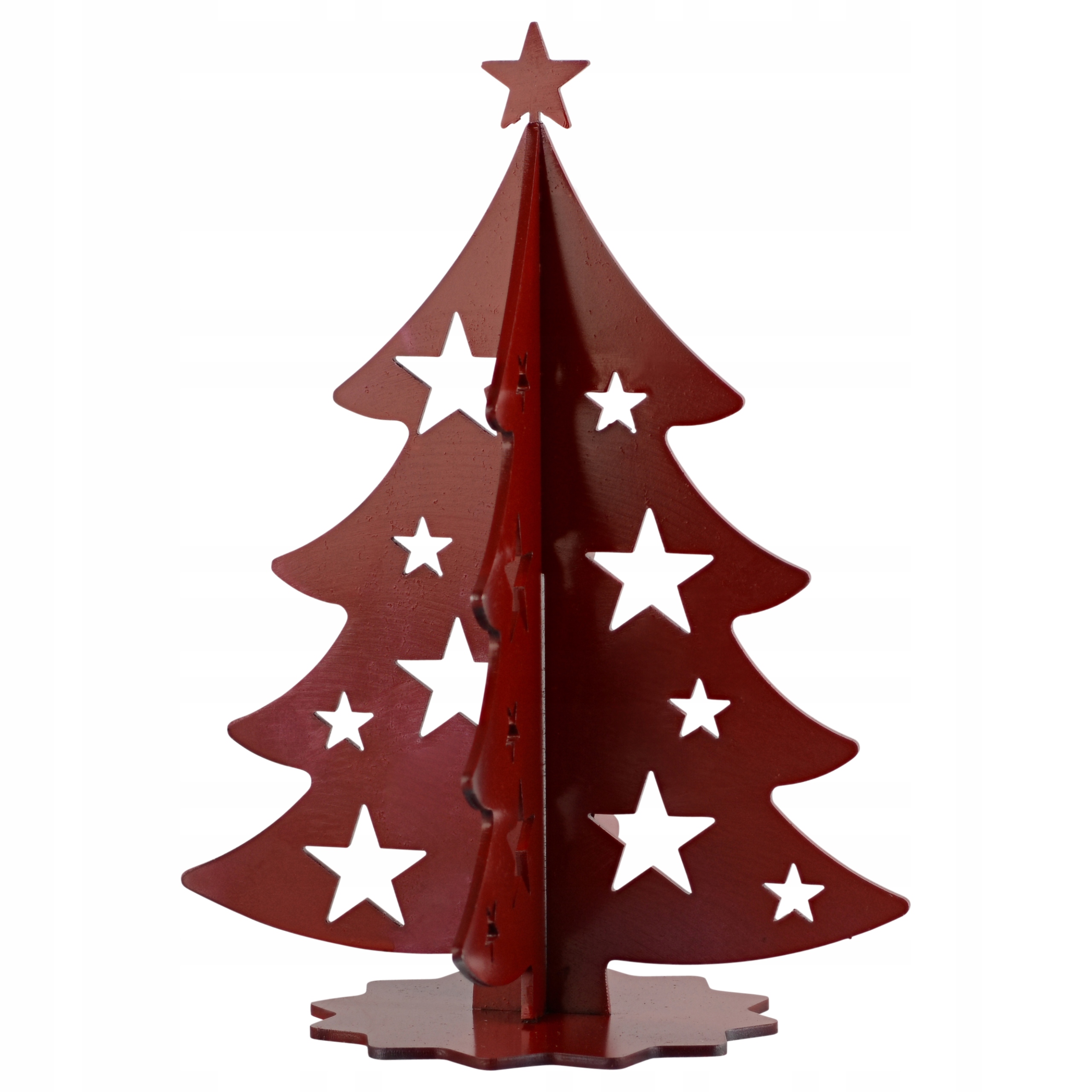 CHOINKA metalowa 3D DEKORACJA OZDOBA ŚWIĄTECZNA LOFT czerwona Marka inna