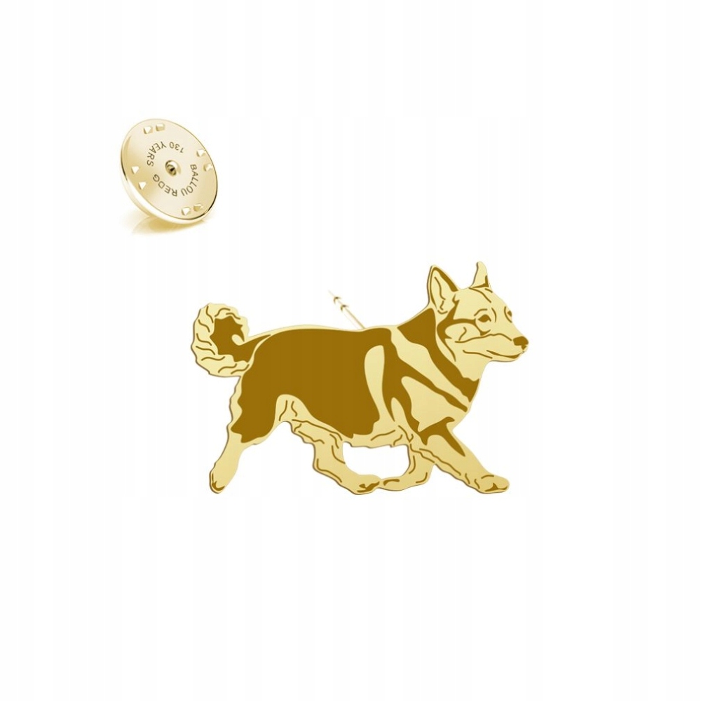 Odznak se psem plemene Swedish Vallhund 925 Šperky Žena Dedikace