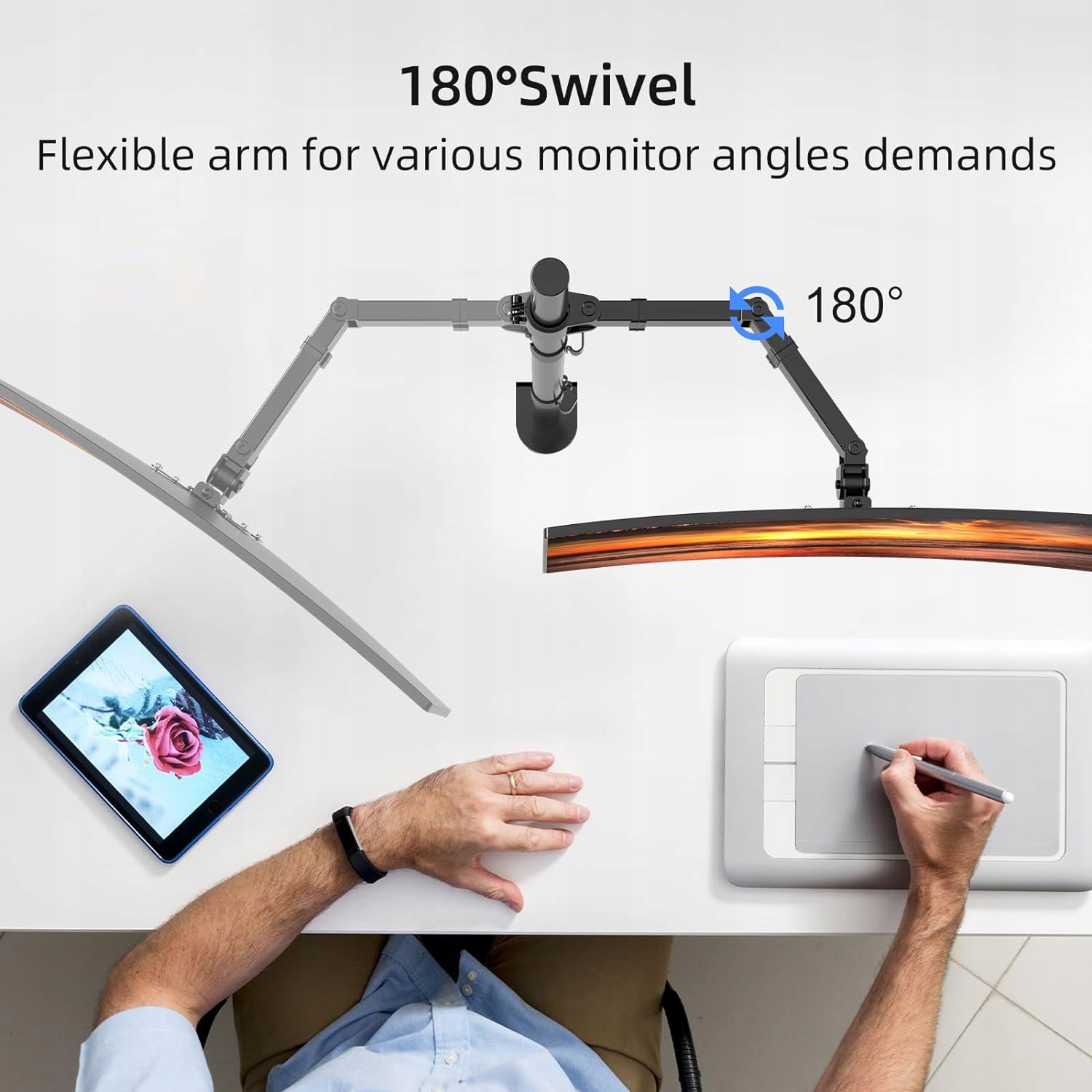 Uchwyt do pojedynczego ekranu Suptek, uchwyt do monitora Kod producenta MD-6821