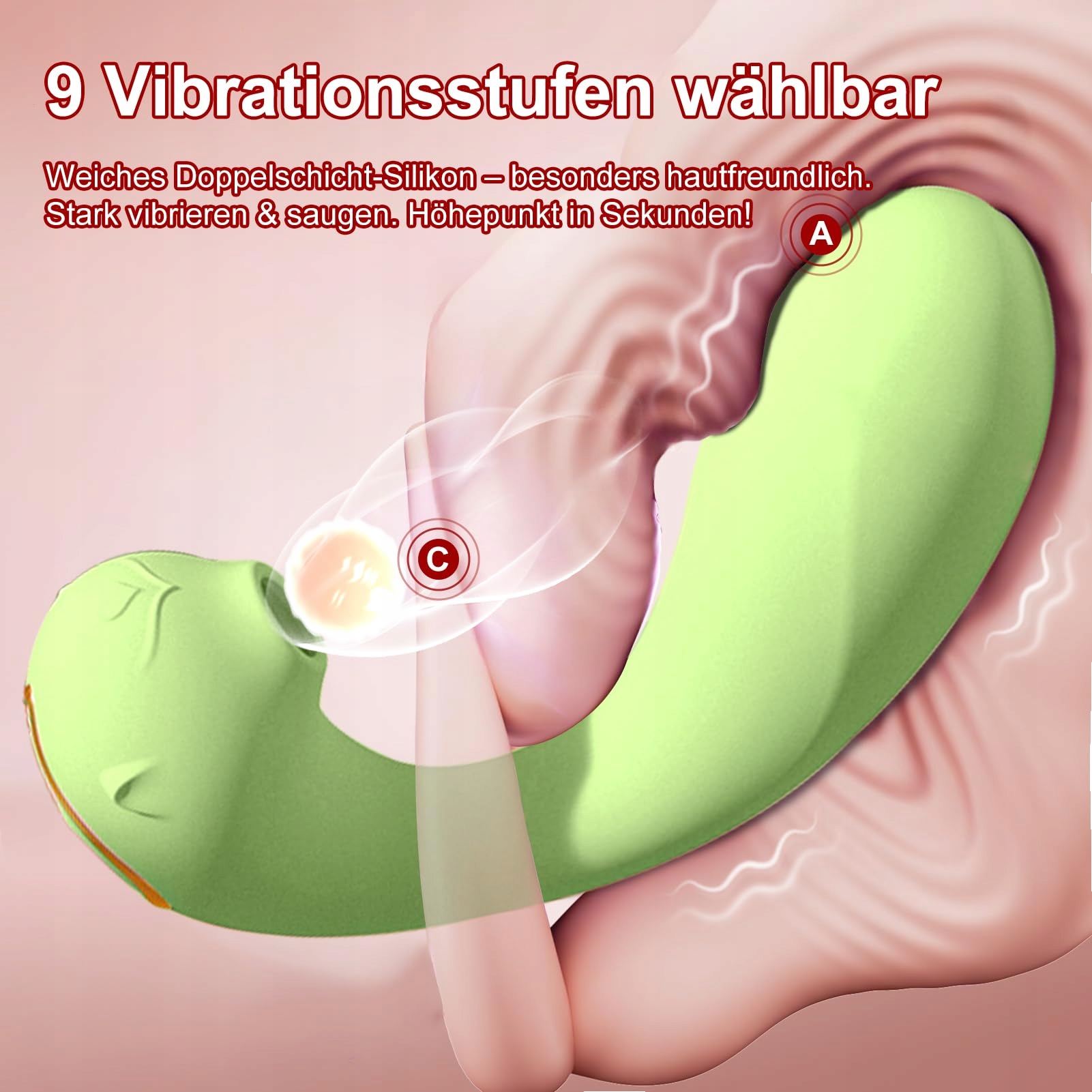 INTIMAX Wibrator: 9 Trybów Ssania i Wibracji Stymulator Klitorisu — miniatura 3