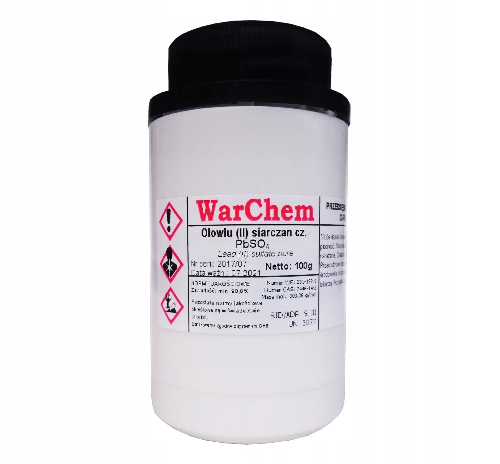 

Siarczan Ołowiu (II) 100g Warchem [49694]