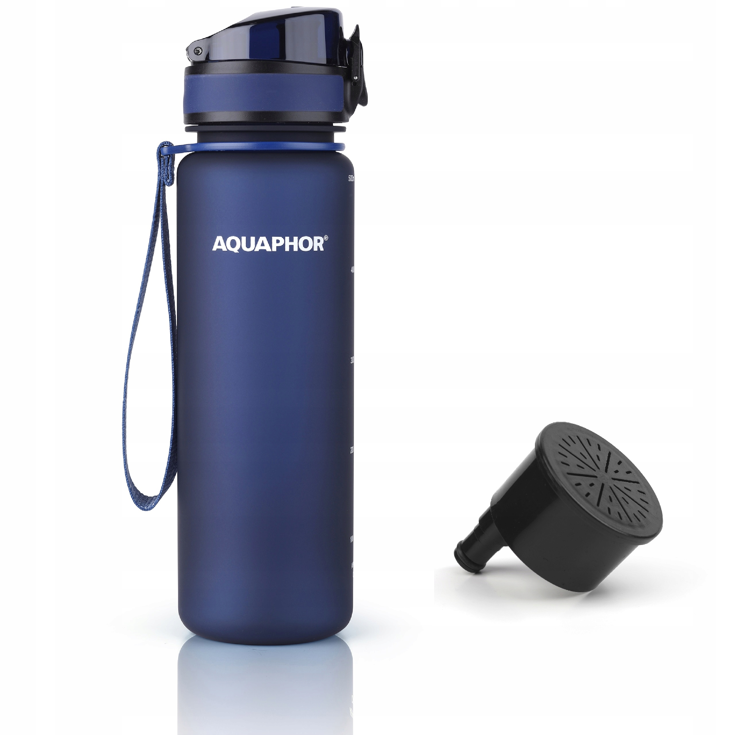 

Butelka do wody Aquaphor City 0,5L filtr granatowa