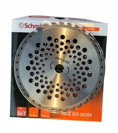 SCHMITH NÓŻ DO KOSY SPALINOWEJ 36 ZĘBÓW 255MM OTWÓR 25,4MM