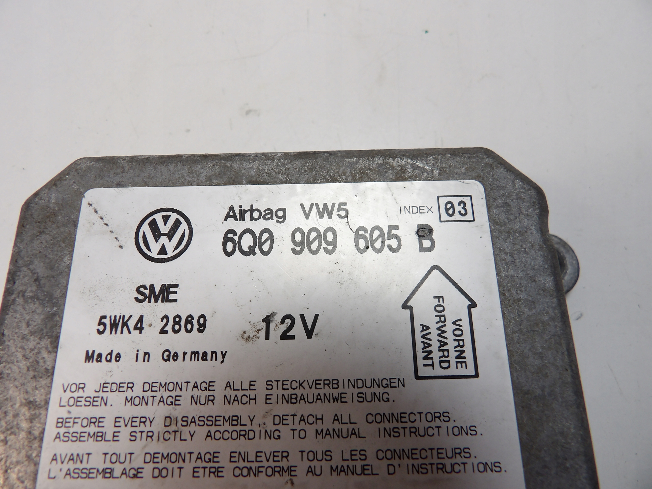 VW PASSAT B5 SEAT SKODA SENSOR modulo airbag