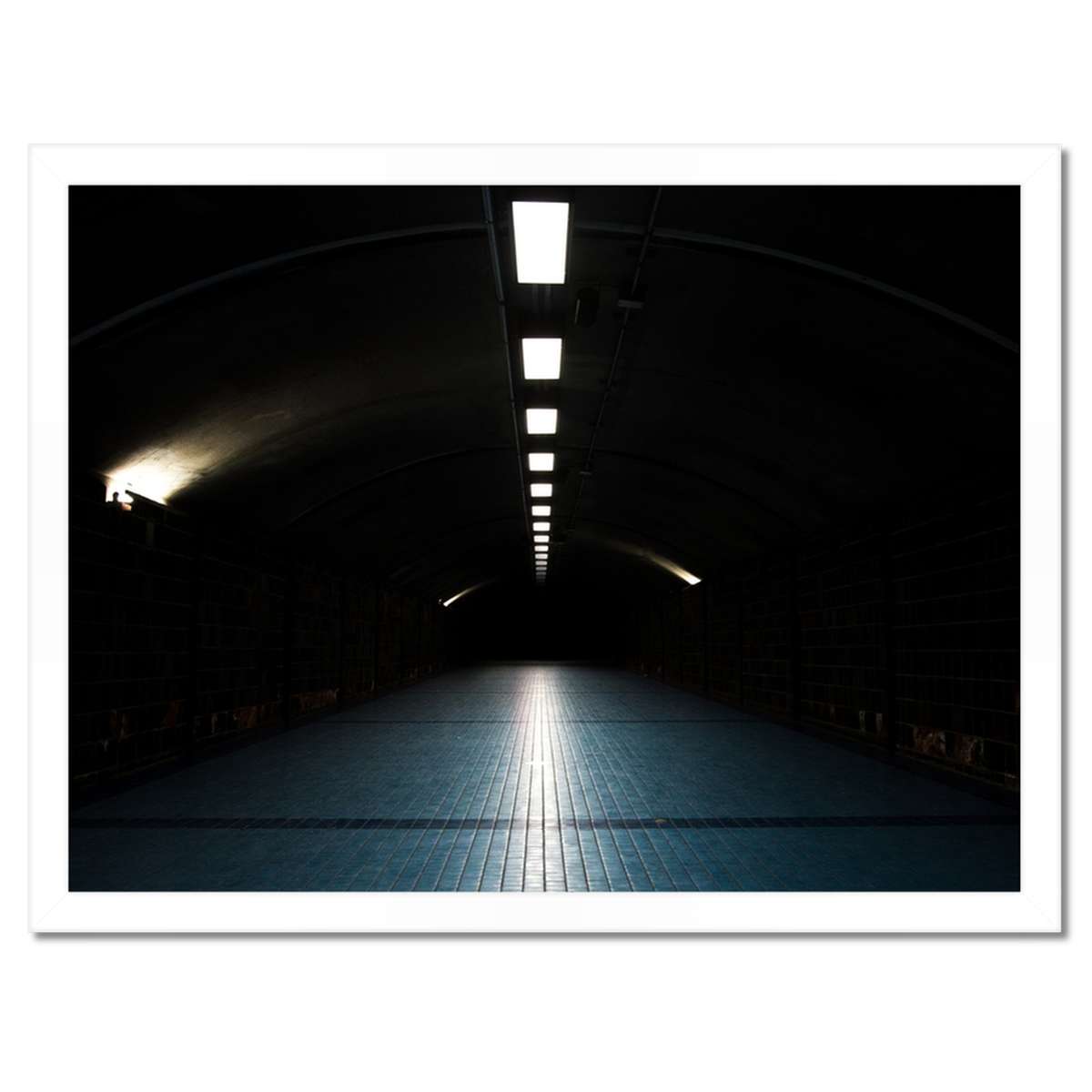 Plakáty v rámu 40x30 Cesta Tunel Lampy