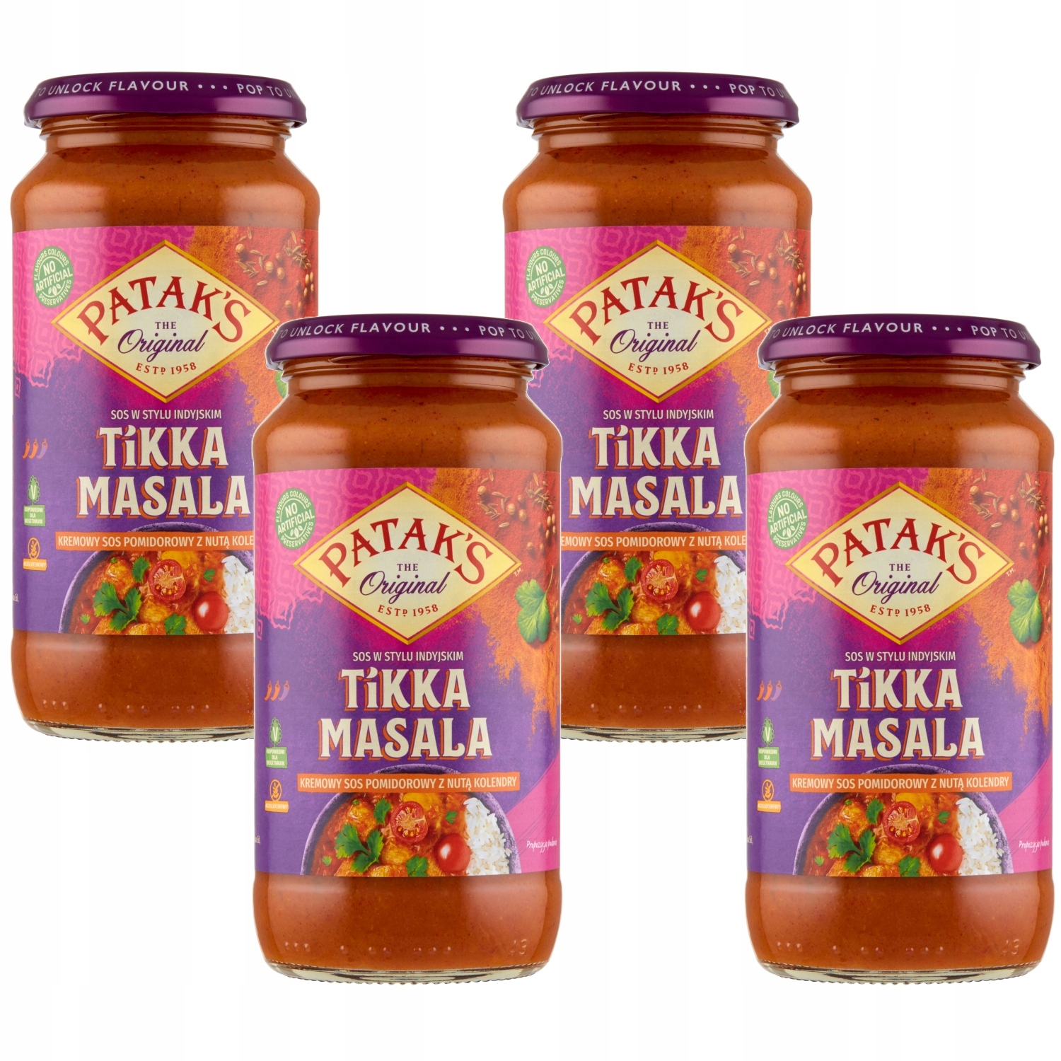 Patak's Tikka Masala Krémová koriandrová omáčka 4 x 450g