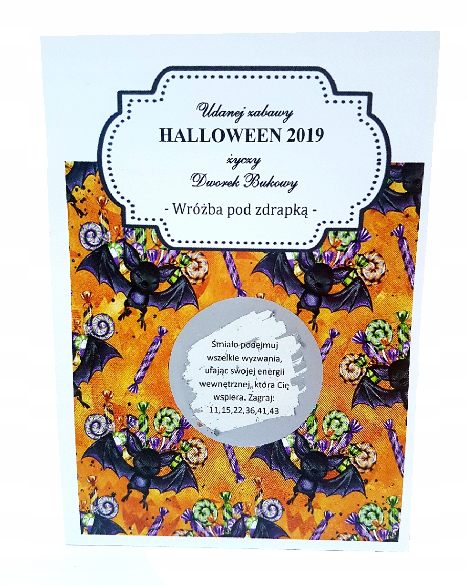 

Halloween gadżety reklamowe dla firm Zdrapki Z Wró