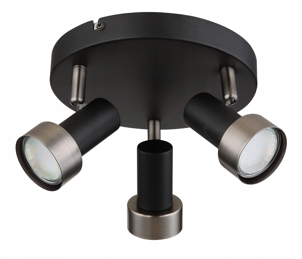 Stropní svítidlo kulatá 24 cm černá 3 nastavitelné reflektory Rabalux