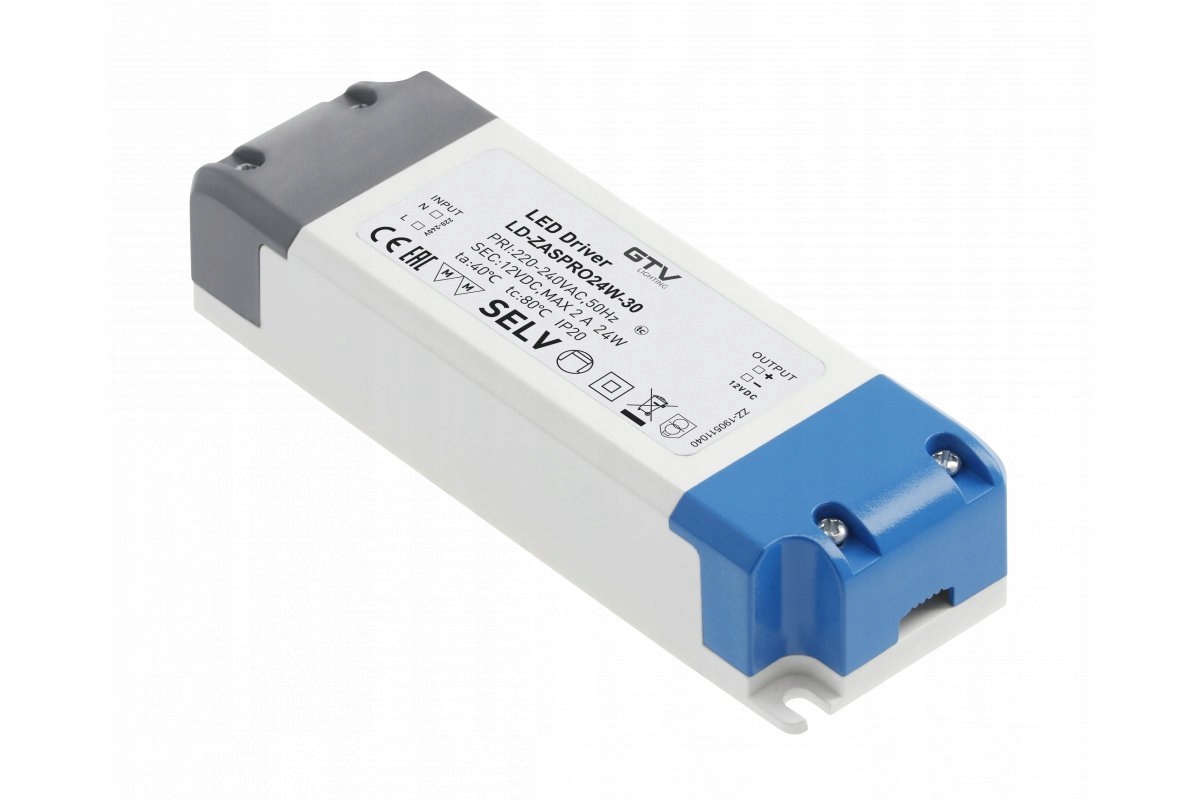 

Zasilacz Transformator Led Pro Gtv 12V 24W IP20