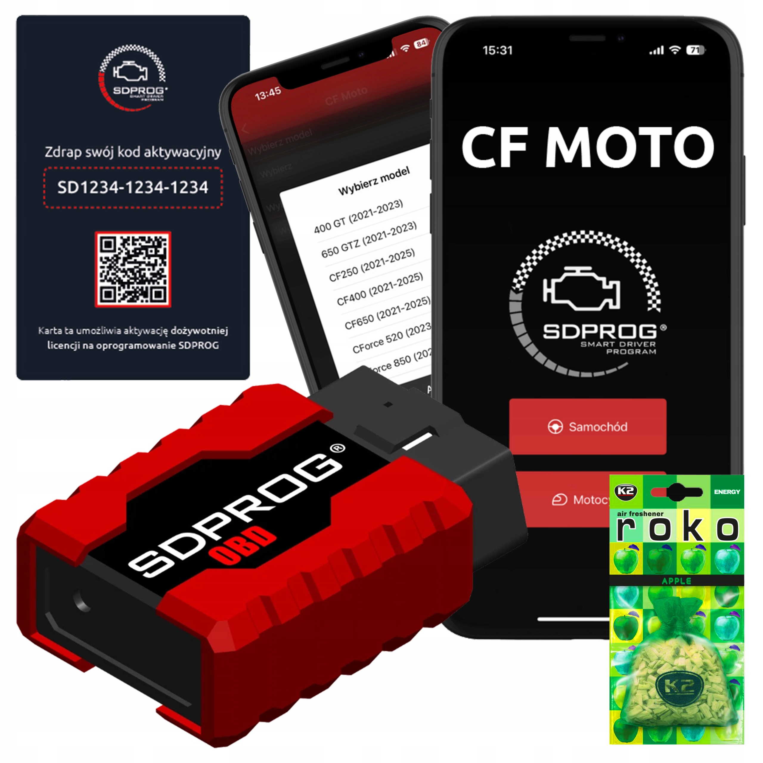 Tester Diagnostyczny Skaner Obd do Quadów Cf Moto Program Sdprog OBD2