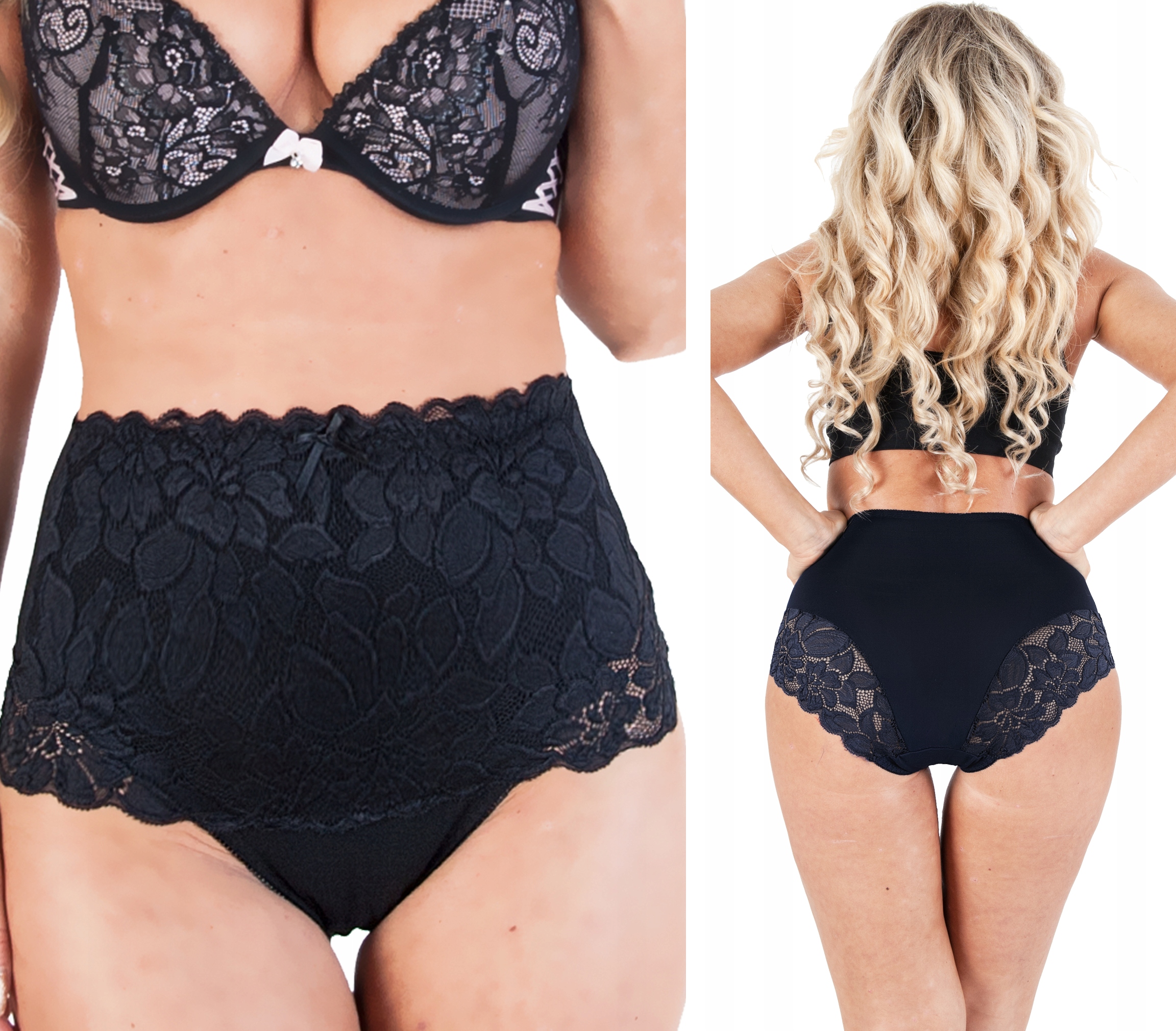 

Majtki Wysokie koronkowe Wyszczuplające plus size