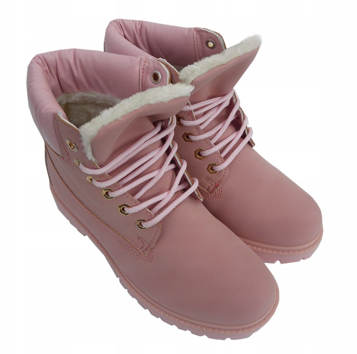 D215 TIMBERKI TRAPERY trekking ocieplane RÓŻ r40 Marka inna