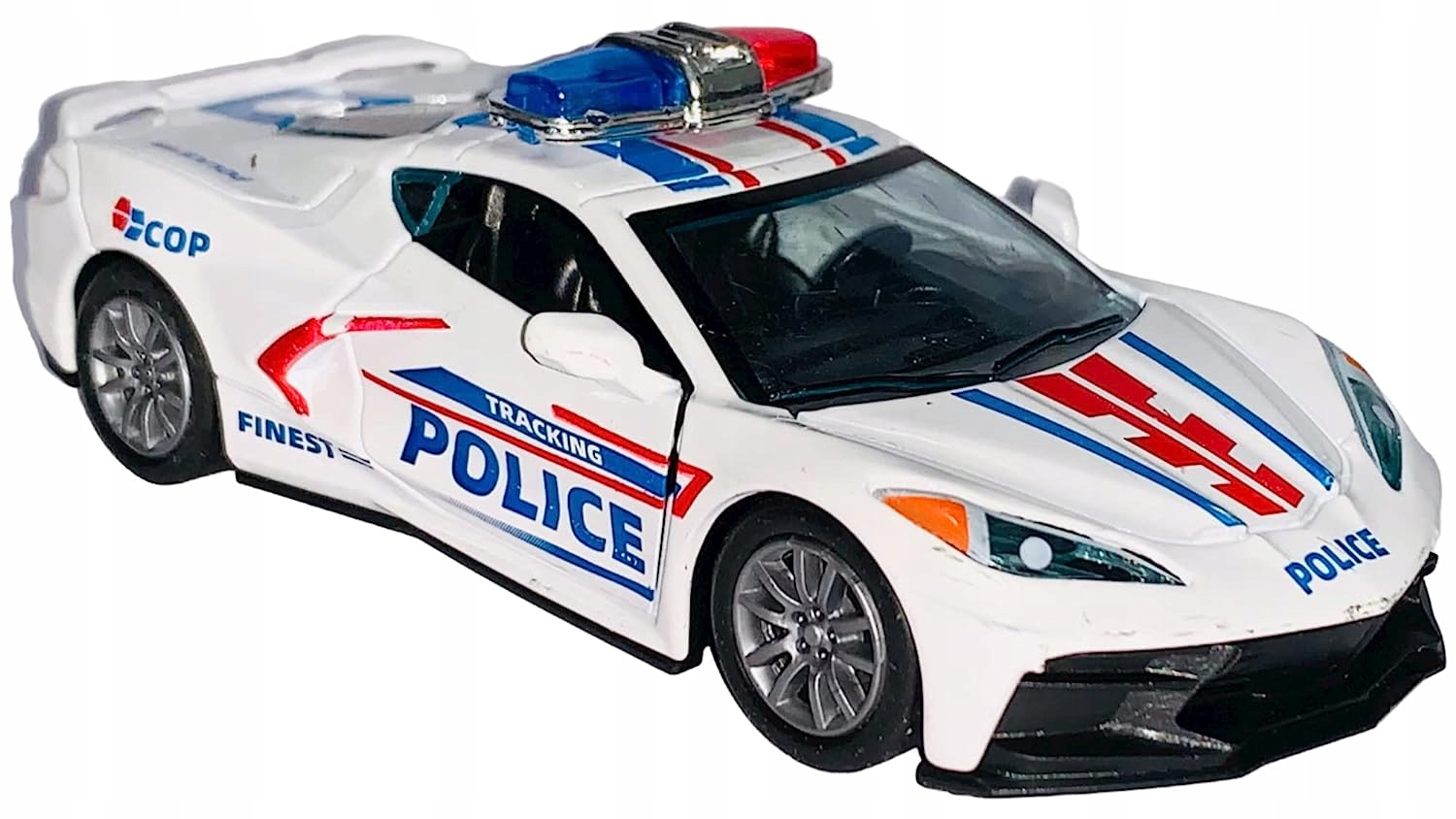 AUTO METALOWE POLICJA ŚWIATŁO DŹWIĘK 12CM RESORAK Bohater Inny