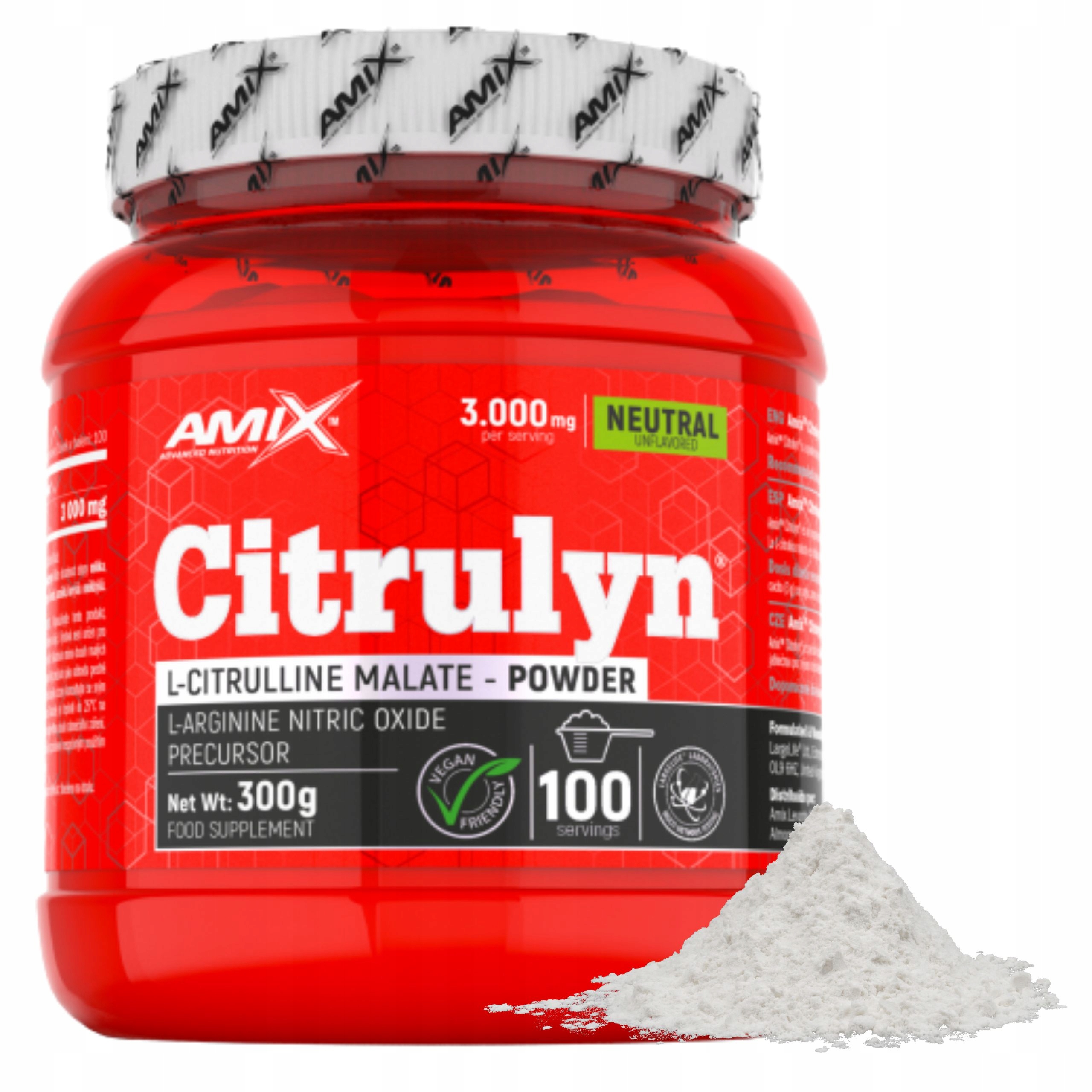 Jablčan Citrulin prášek Svalová pumpa Booster Oxidu dusnatého 300 g