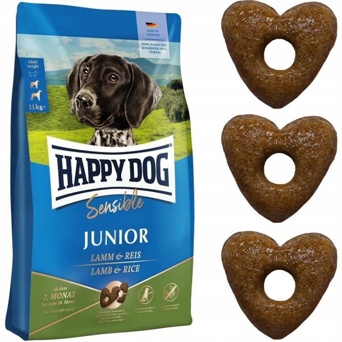 Happy Dog Sensible Junior Jagnięcina ryż 10kg