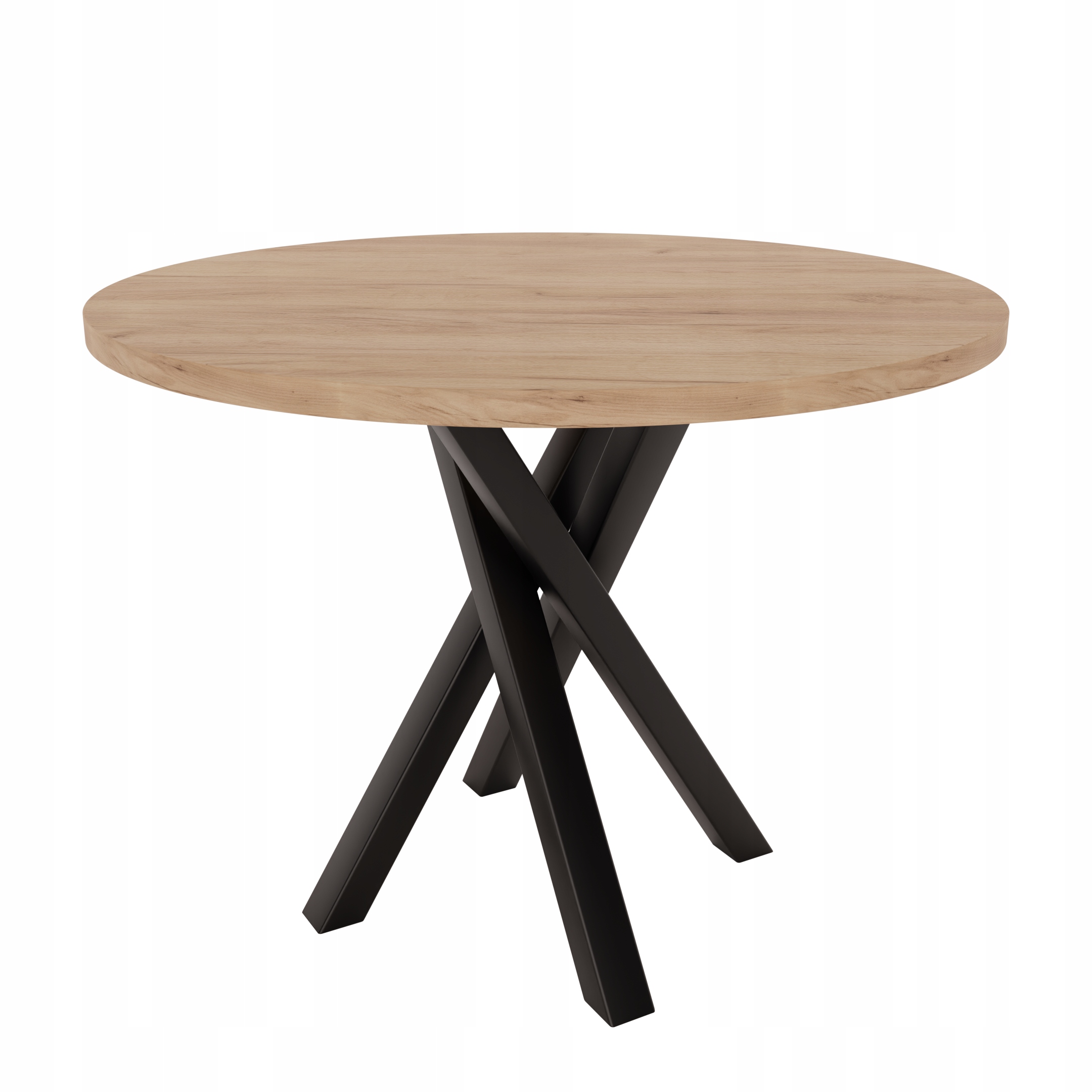 Stół okrągły rozkładany 90/130 Raven metal Wysokość mebla 75.5 cm