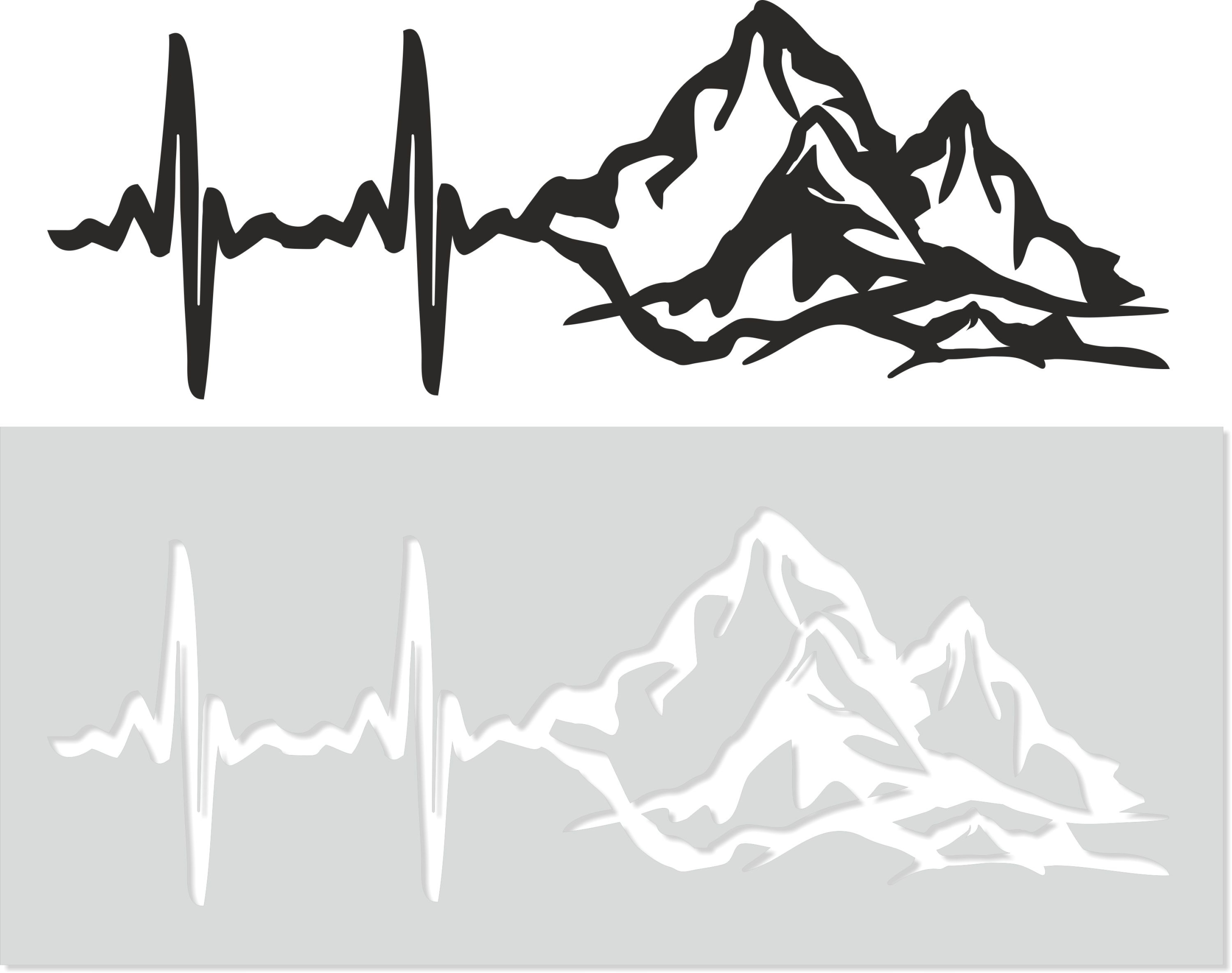 Malířská šablona dekorace Linie života Hory 210 cm
