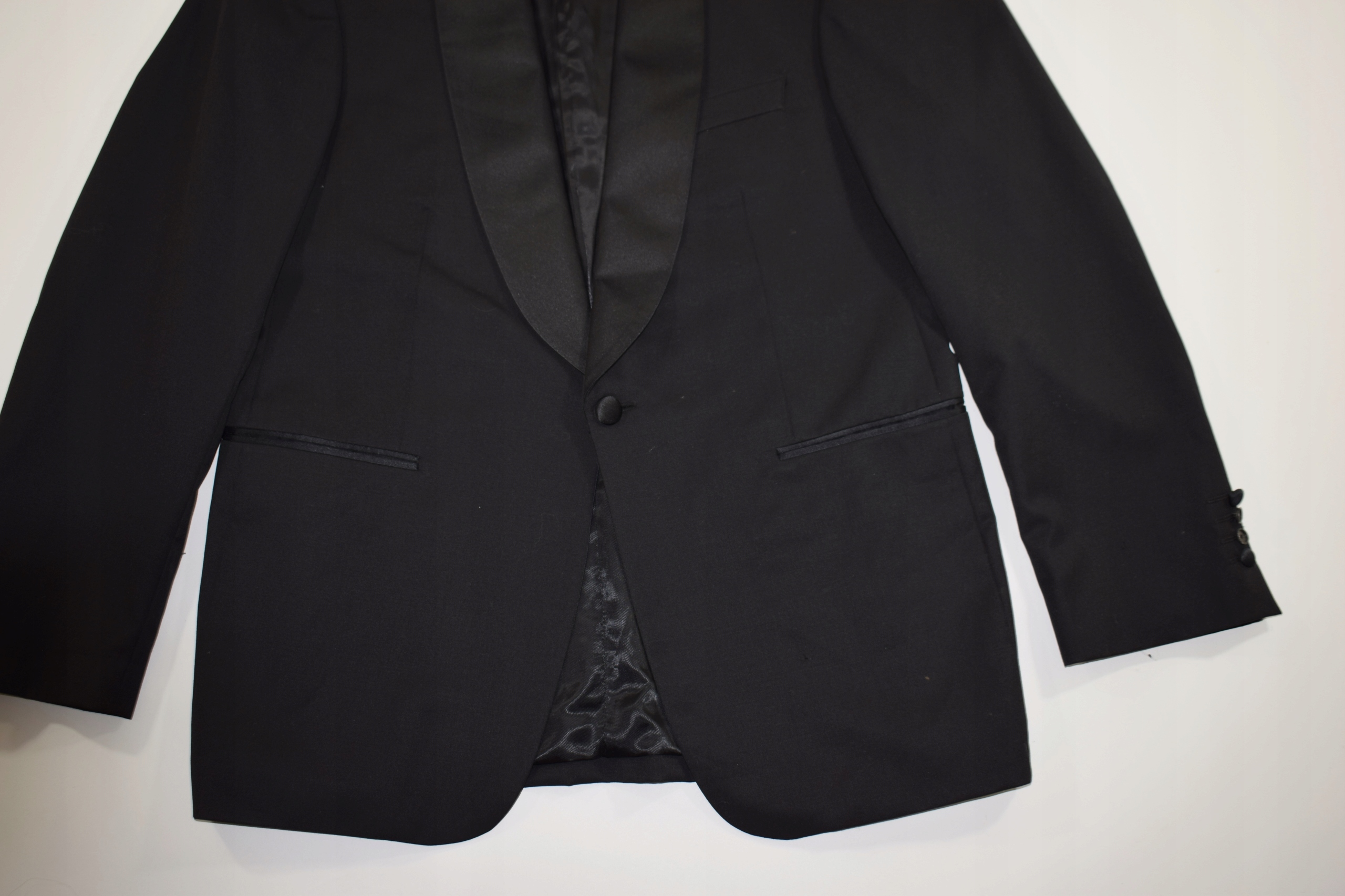 MĘSKA MARYNARKA SMOKNGOWA 70%WEŁNA ROZ.L Rozmiar L