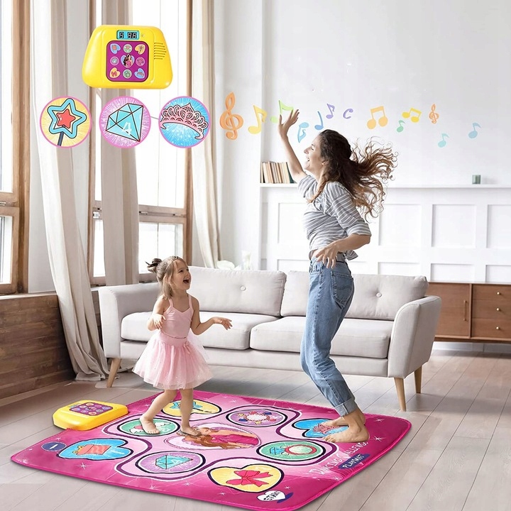 MATA MUZYCZNA TAŃCZENIA TAŃCZENIA MUZYCZNA TANECZNA GRA 5 TRYBÓW FIOLETOWY Wiek dziecka 3 m +