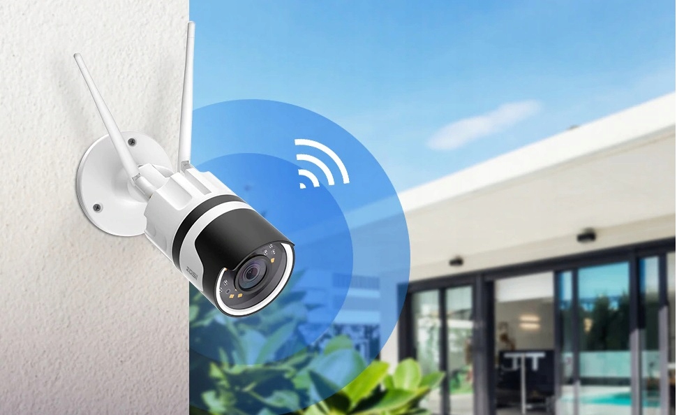 KAMERA ZEWNĘTRZNA WIFI 4MPX SZEROKOKĄTNA FISH EYE Rozdzielczość 4 Mpx