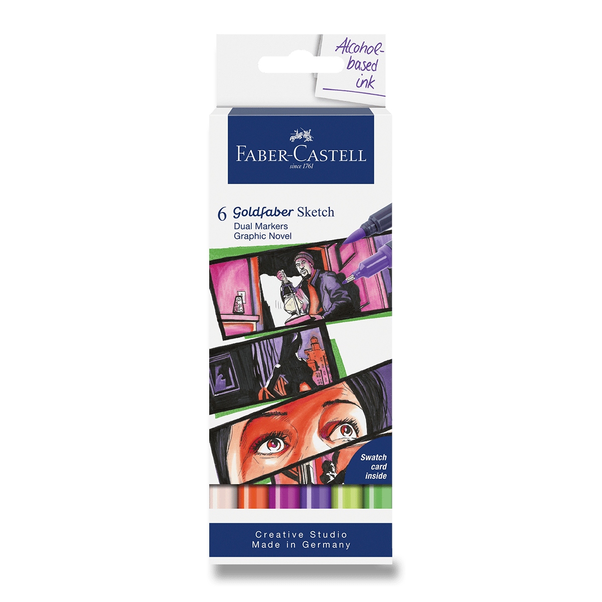 Popisovač Faber-Castell Goldfaber Sketch Dual Marker Graphic Novel,6barev