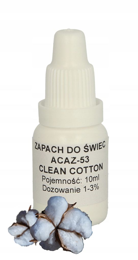 

Zapach Clean Cotton 10 ML Do Świec Parafiny Wosku