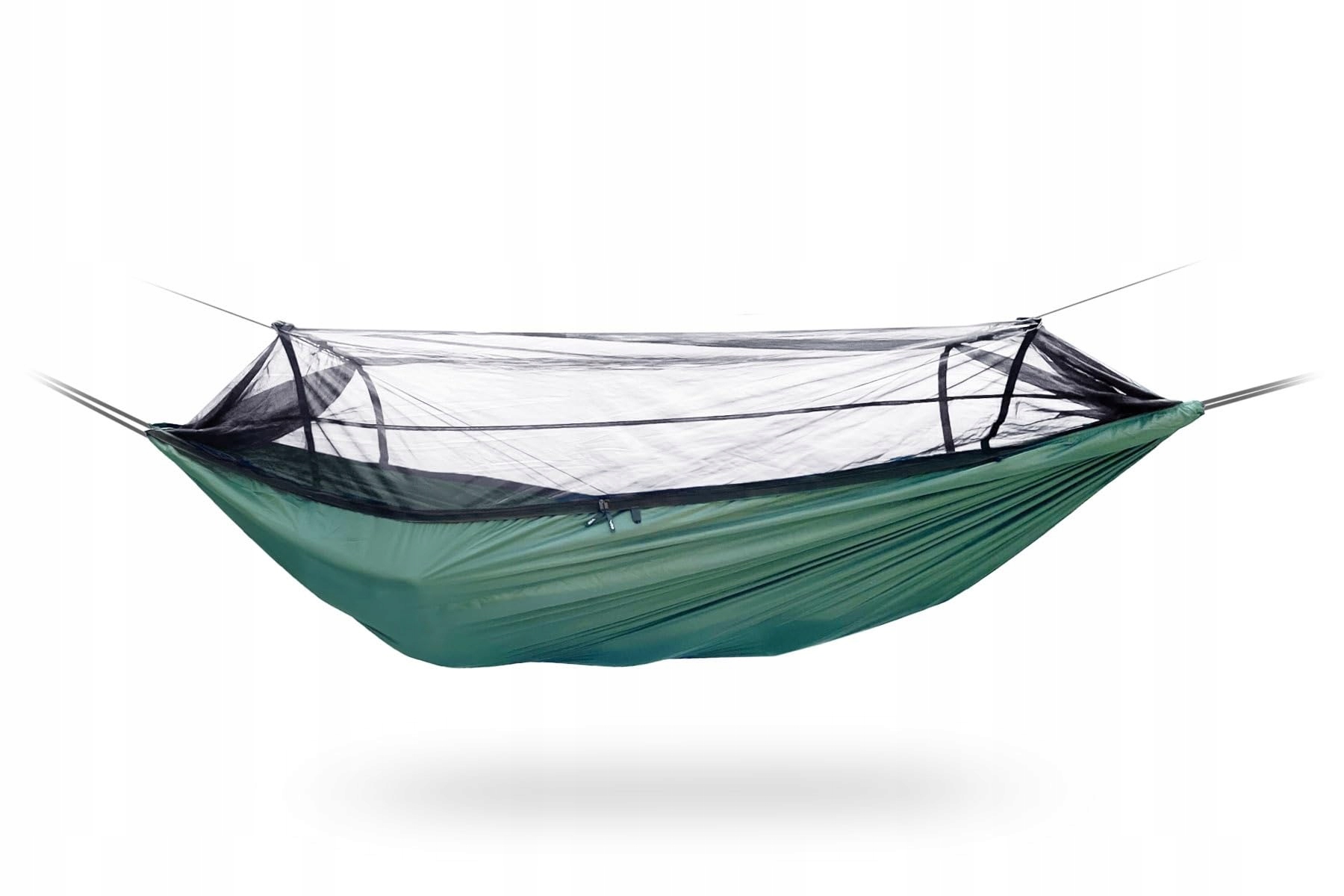 Duży Hamak Podróżny Dwuwarstwowy Z Moskitierą Kingsize Zielony DD HAMMOCKS — miniatura 2