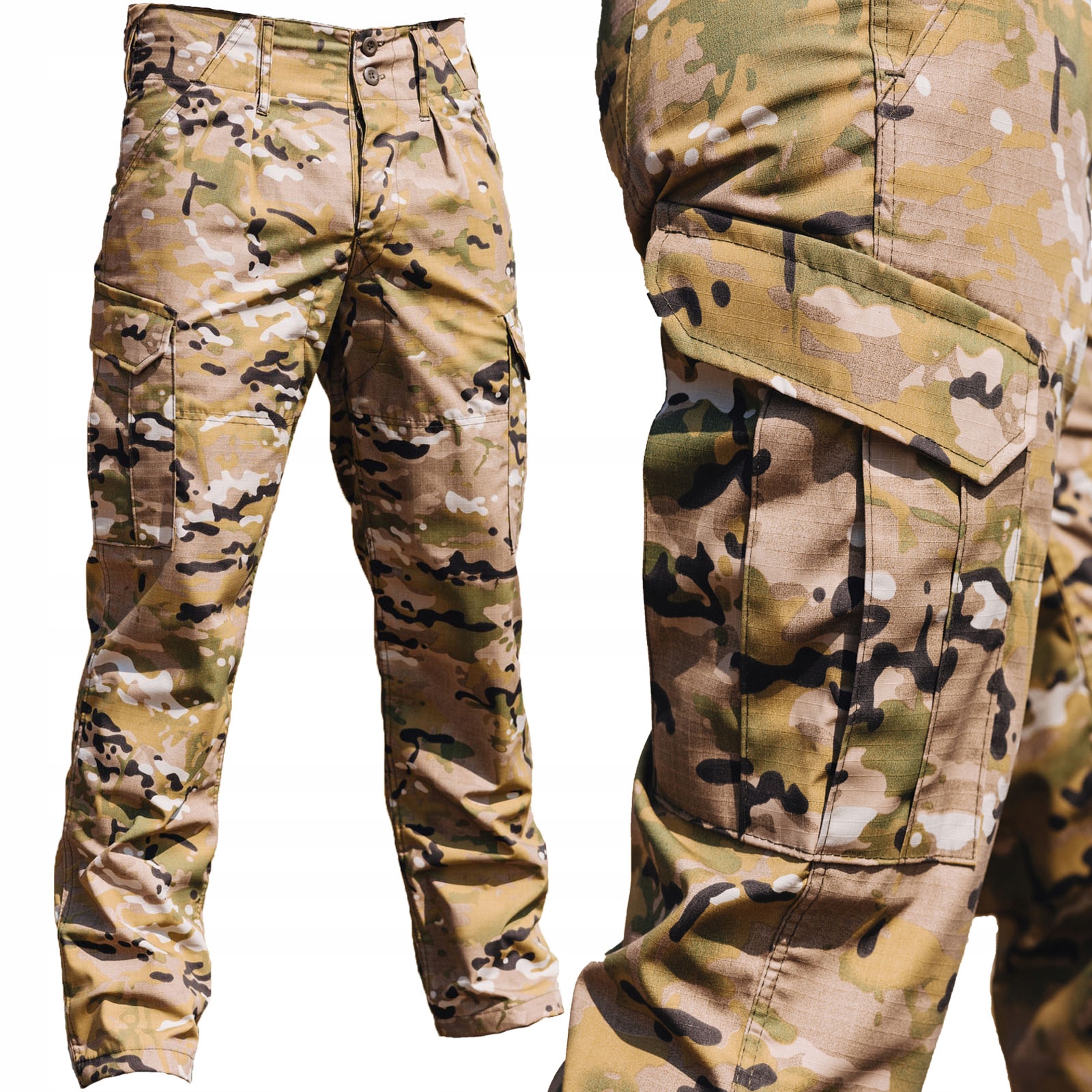 

Spodnie wojskowe Multicam Bojówki Rip-stop r. XXL
