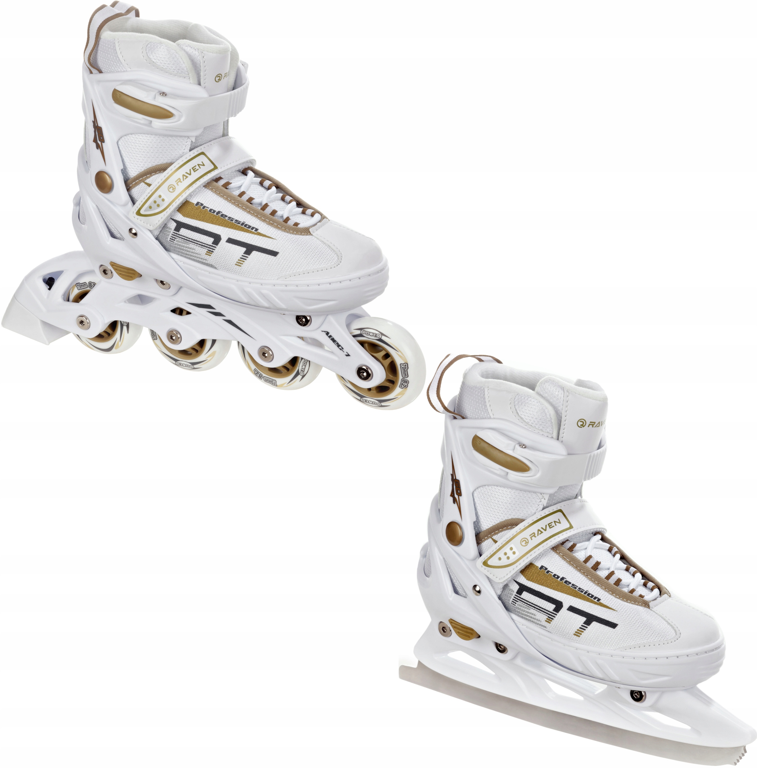 

Rolki Łyżwy 2w1 Raven Profession White/Gold 35-39