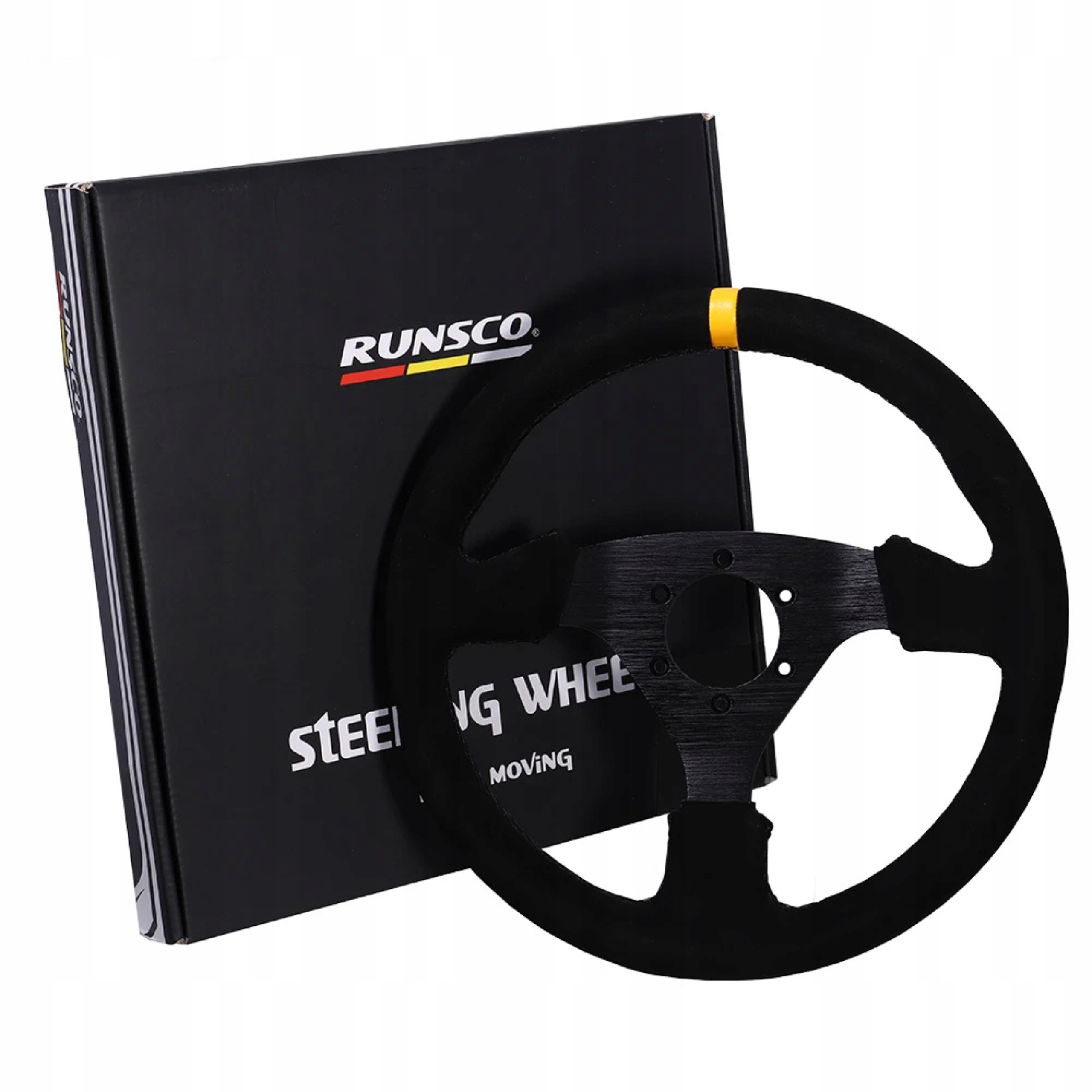 Sportovní Volant 330 mm Semišová Univerzální Auto Pc 13 palců Simulátor