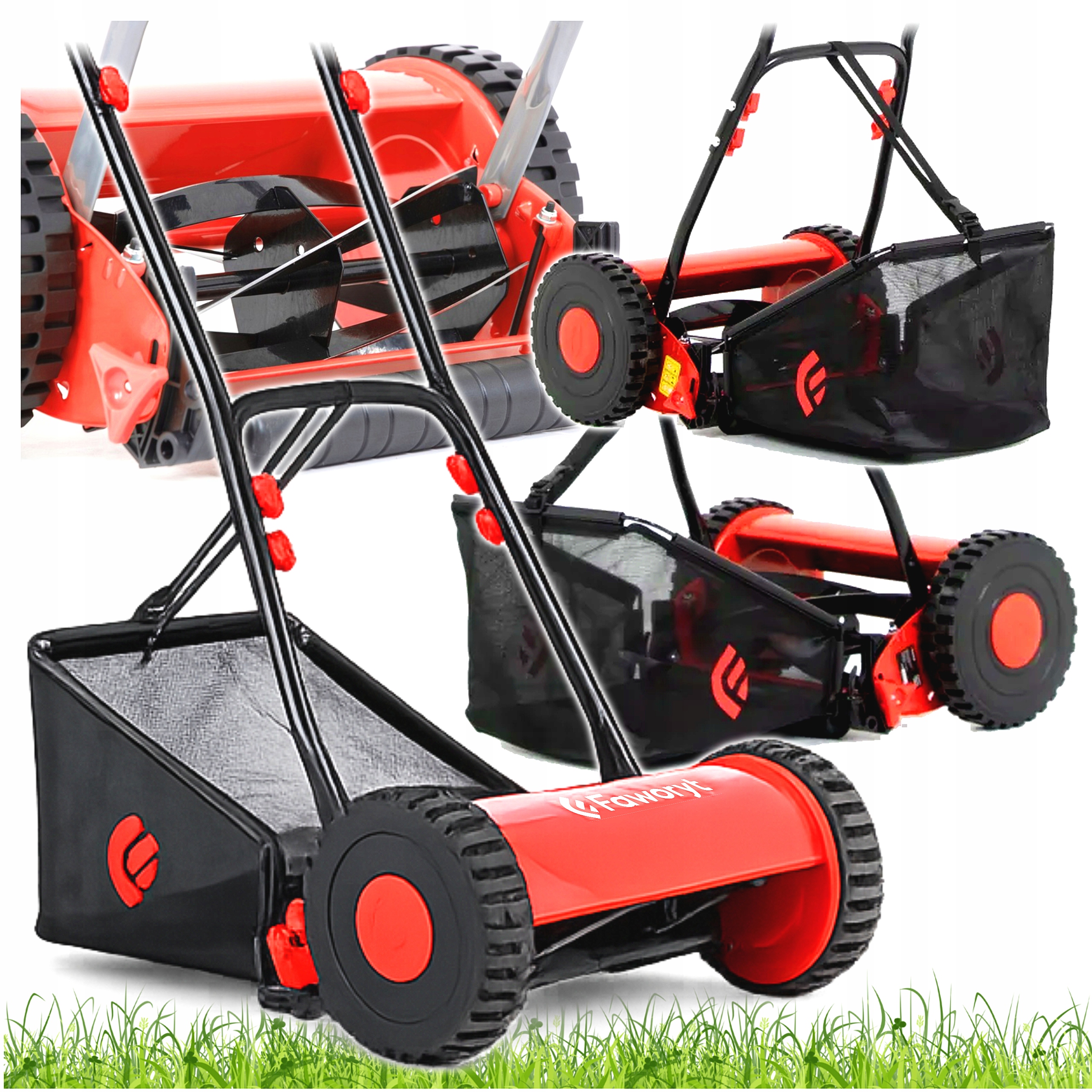 Ruční Tlačná Mechanická Bubnová Sekačka TKR300 S Košem 30 cm 14-47 mm