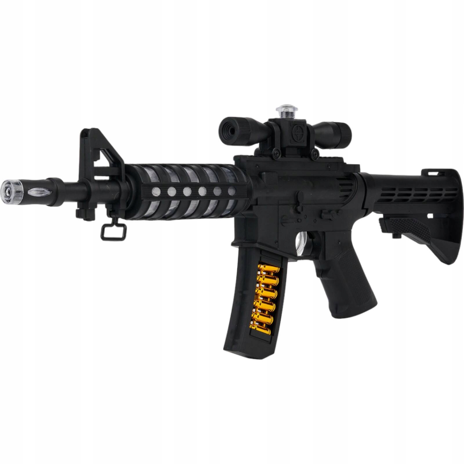 KARABIN DLA DZIECI EFEKTY ŚWIETLNE DŹWIĘK DŁUGI 37CM IMITACJA BRONI ZABAWKA Płeć chłopcy dziewczynki