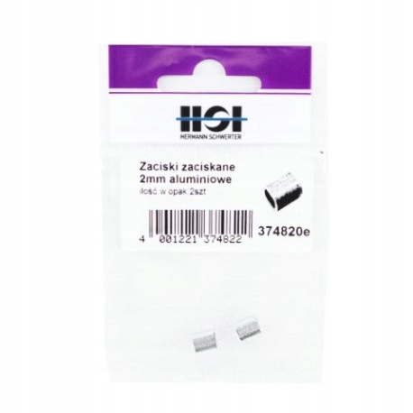 

Zaciski aluminiowe zaciskane do linek 2mm 2szt. Hs