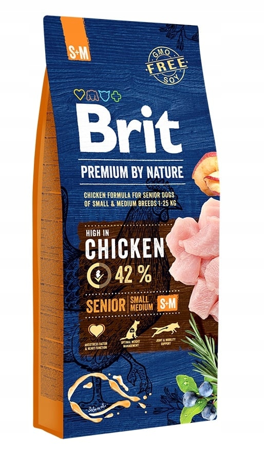 Brit Premium By Nature Senior Small Medium S+m Kuřecí 15 kg