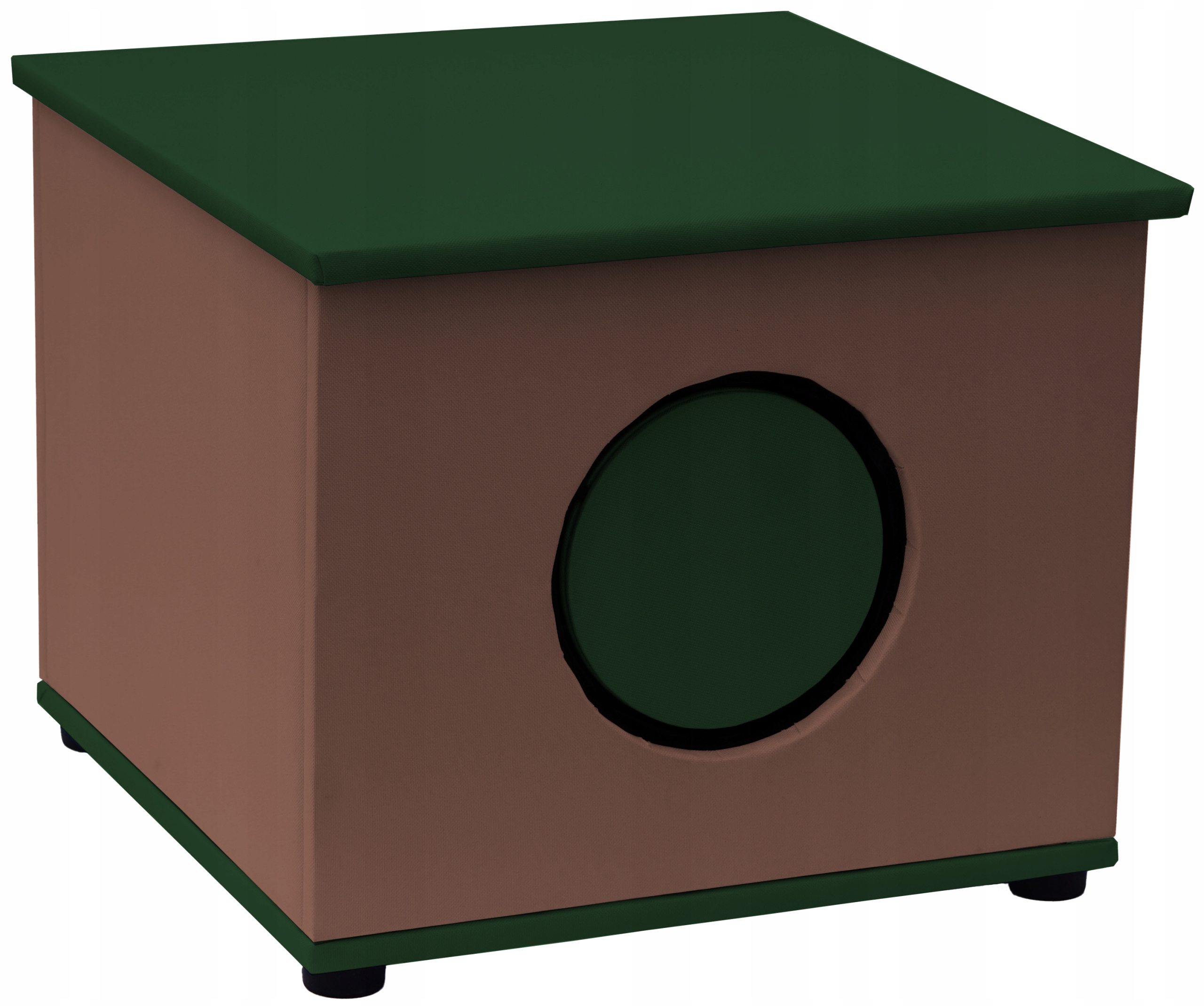 Levně Bouda pro kočky dvojitě zateplená, samočistící, bezúdržbová, Zelená B.-bronzová