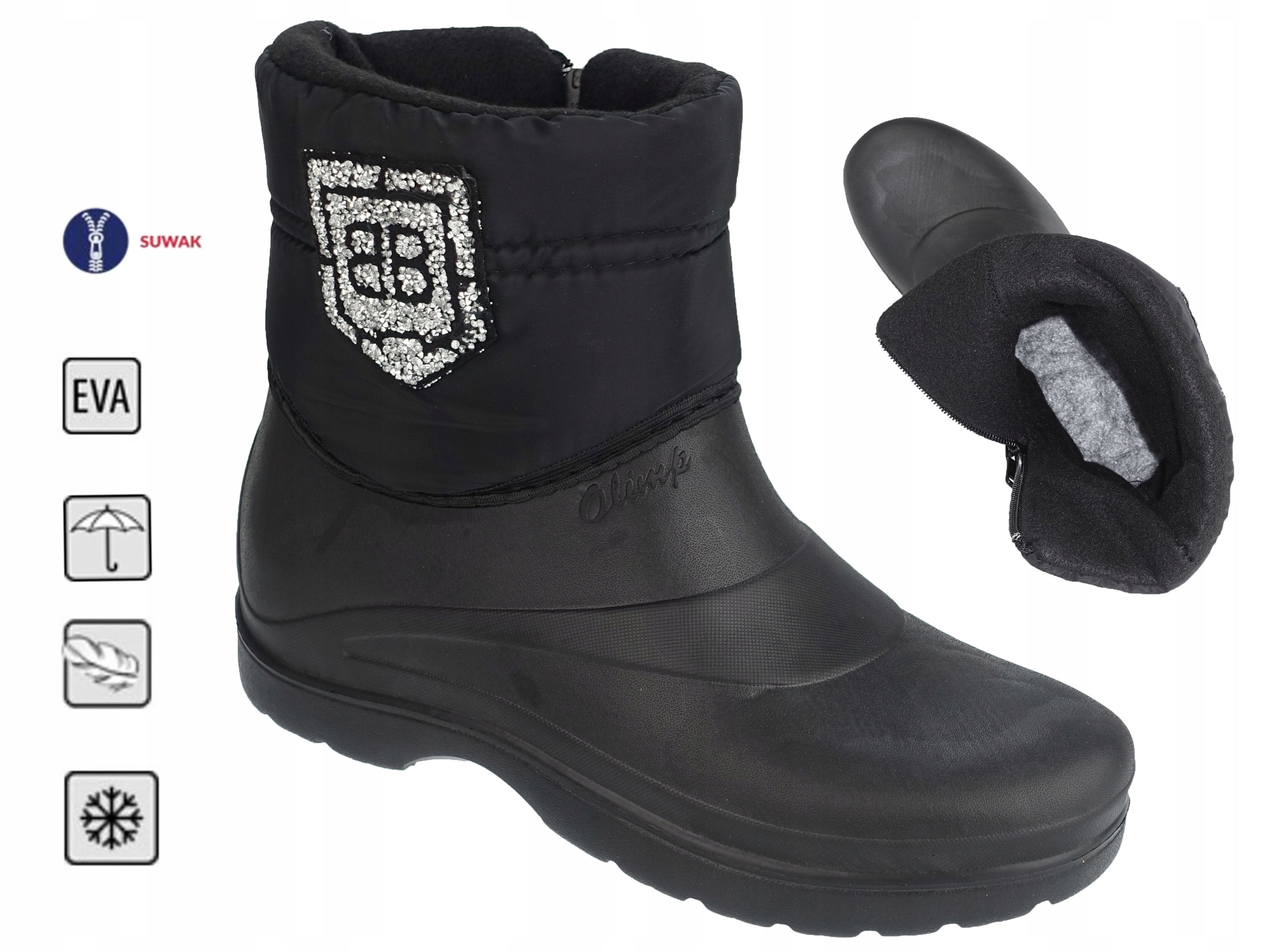 

Śniegowce Damskie Zimowe Kalosze Kozaki Lekkie Ev