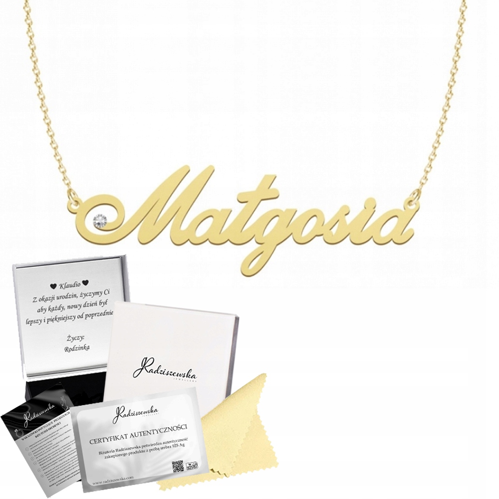 Zlatý Náhrdelník Se Jménem Mařenka Stříbro 925 Dárek Řetízek Věnování