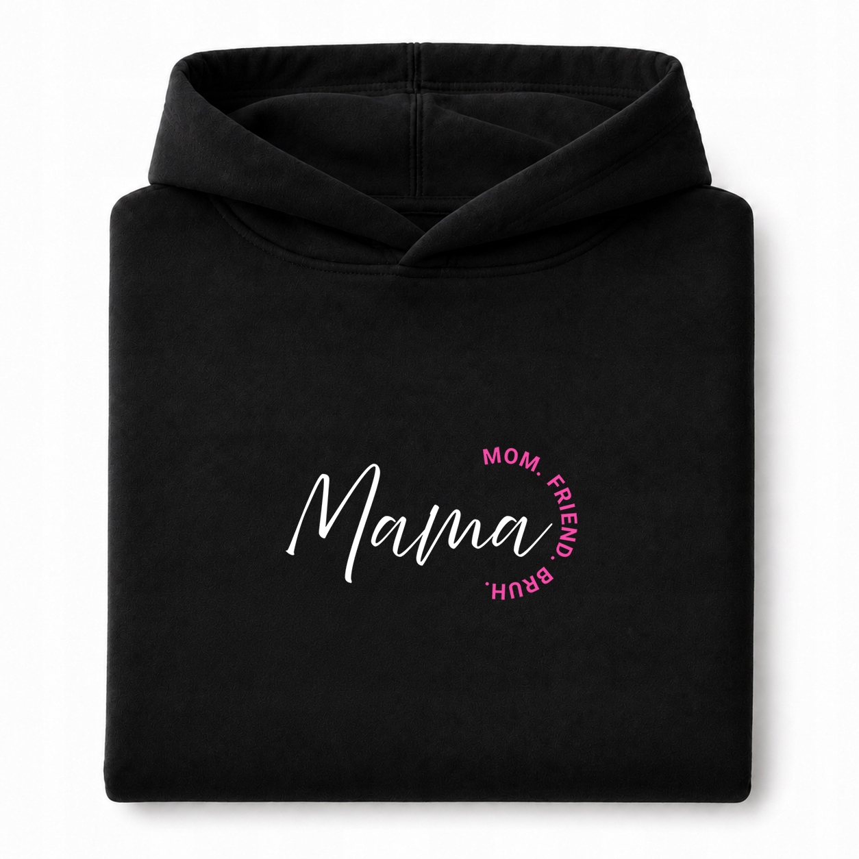Mikina Pro Maminku Dárek Na Svátek Matek S Kapucí Černá Výšivka Mom Friend M