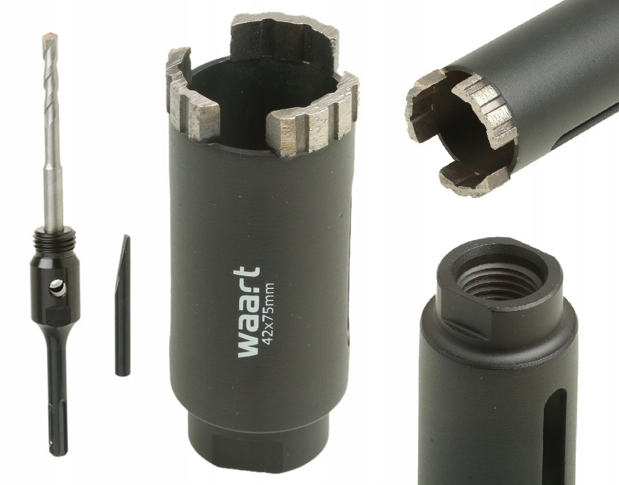 Otwornica Do Betonu Diamentowa Turbo 42 mm Adapter SDS-plus Adapterem Sds