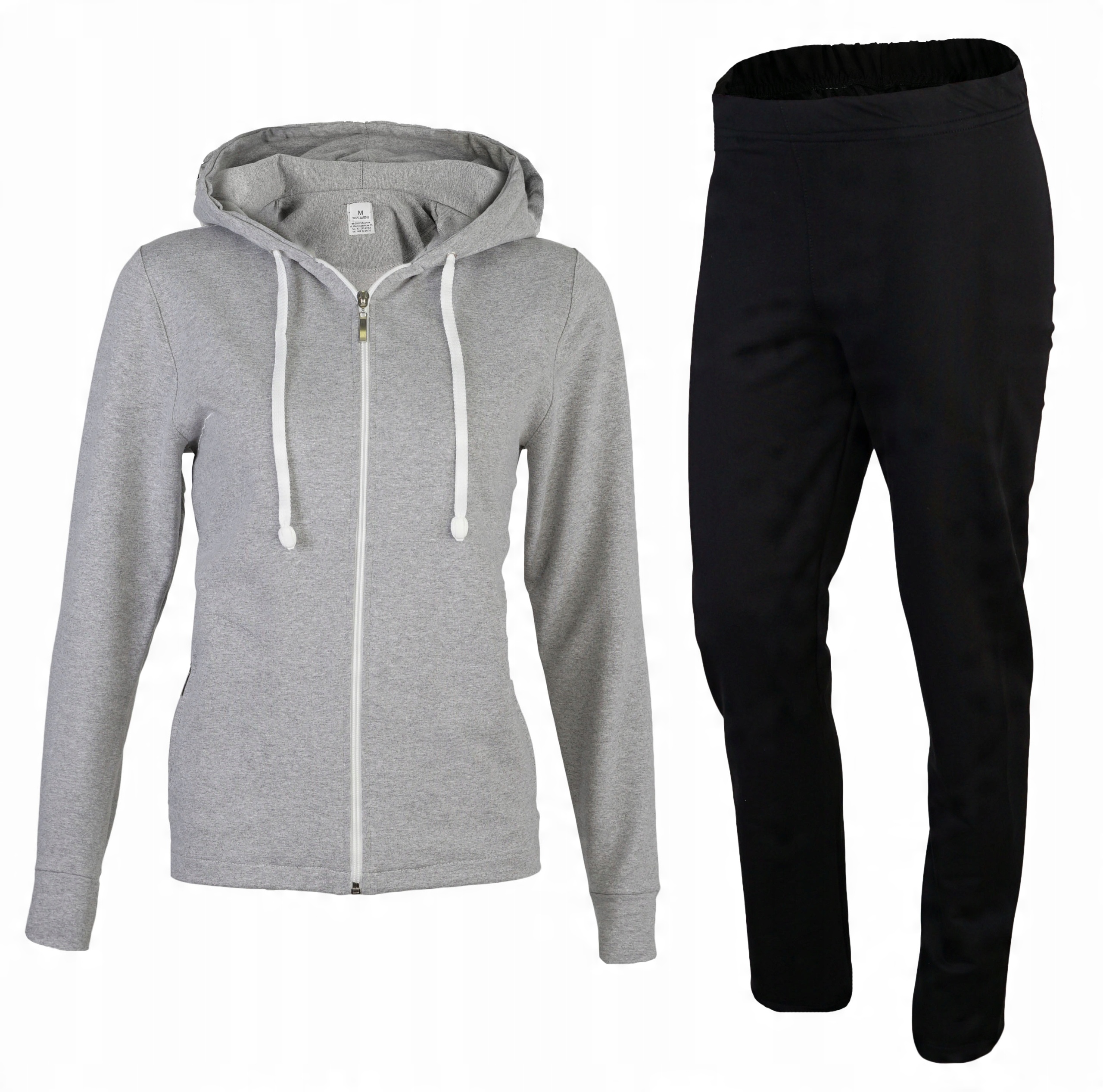 

Damski Dres Kompletny Kaptur Szary Z Czarnym M