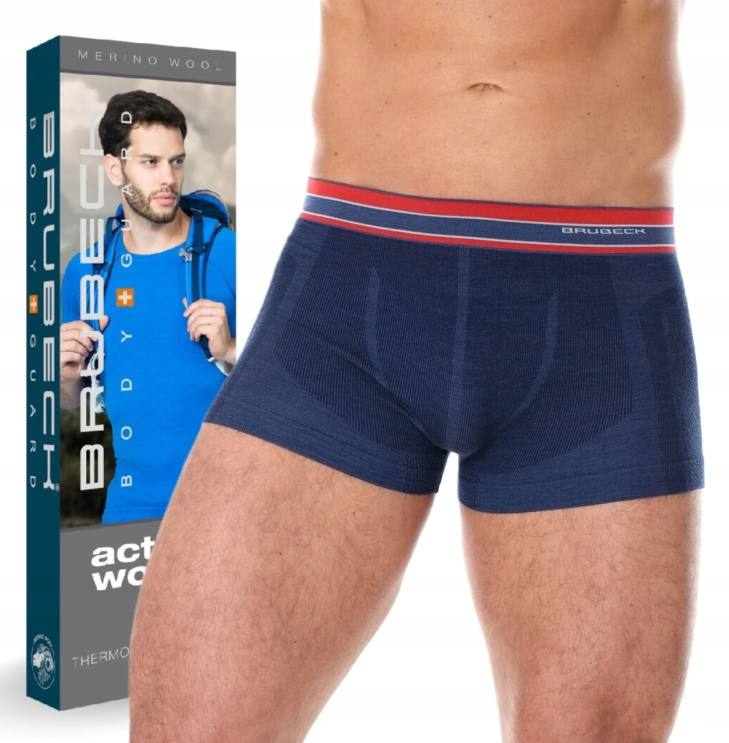 Brubeck męskie Wełniane bokserki Do Turystyki L
