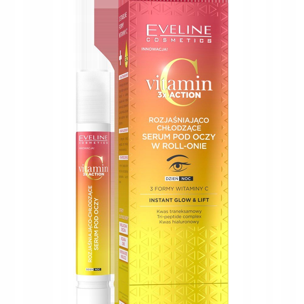 EVELINE VITAMIN C 3XACTION SERUM POD OCZY ROLL-ON