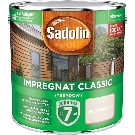 

Sadolin Classic Impr. Hybrydowy 4,5L Biały Kremowy
