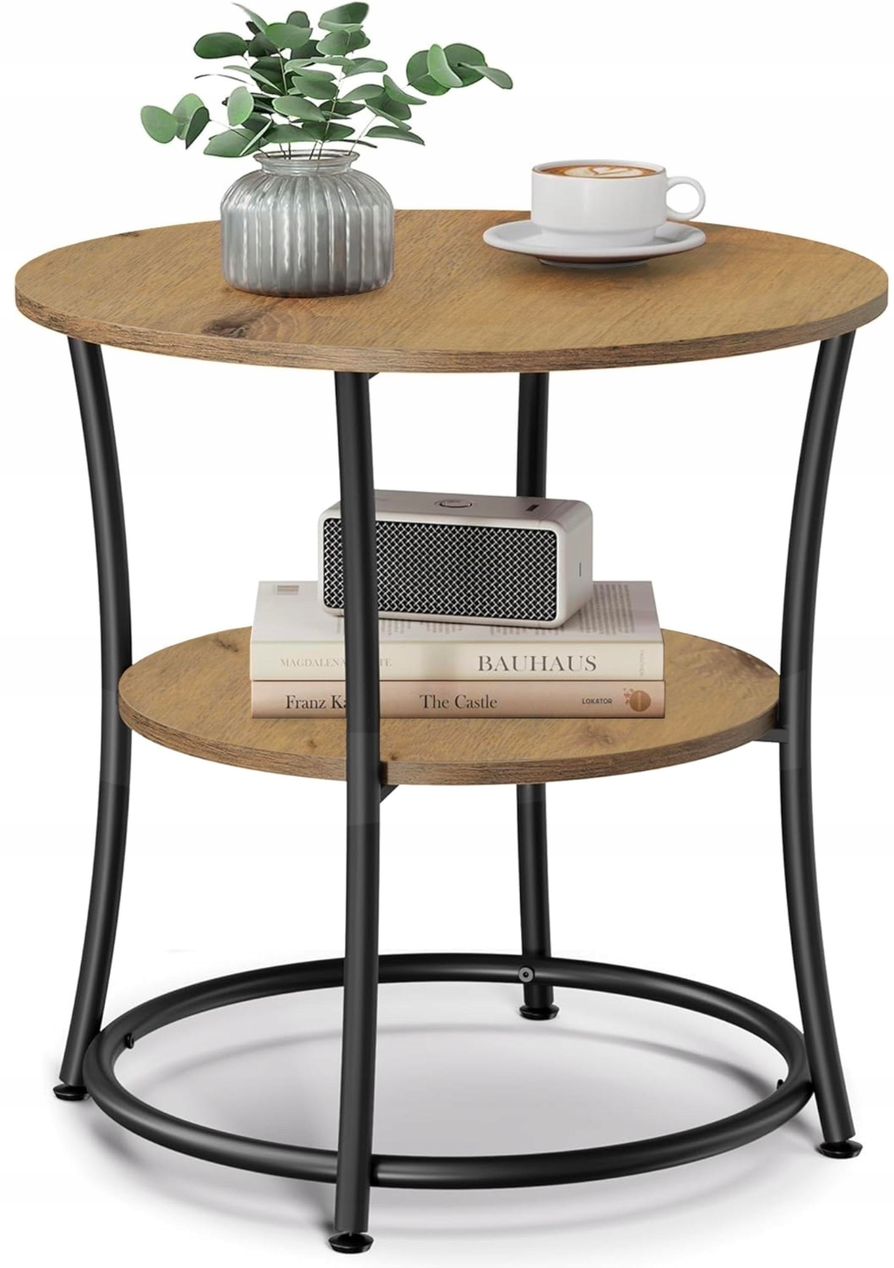 Lavice konferenční stolek artisan-černý s policí, industriální styl, rustikální loft