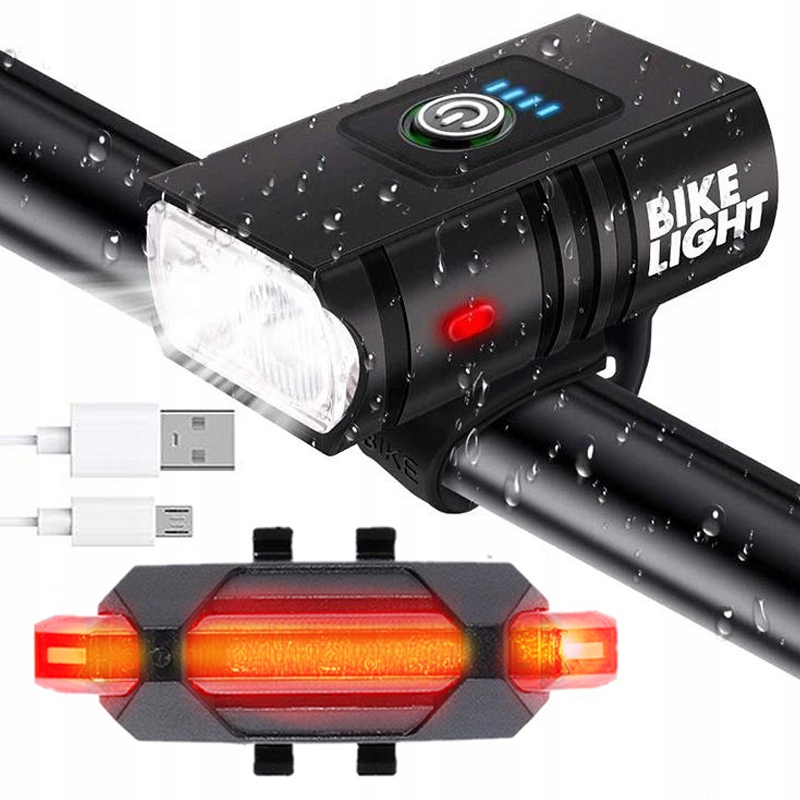 

Lampka Rowerowa Led Przód 800 Lumenów Mocna Tył